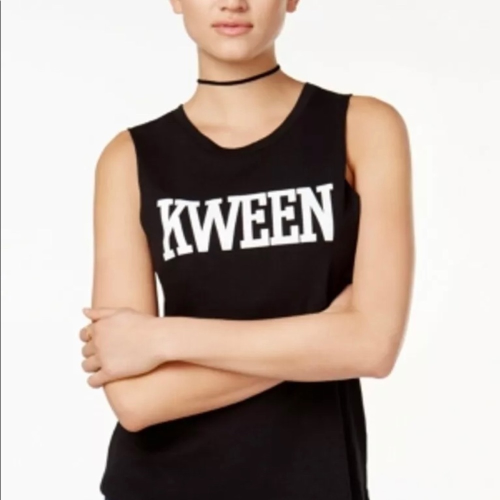 NWT Sz medium CHRLDR KWEEN sleeveless tee